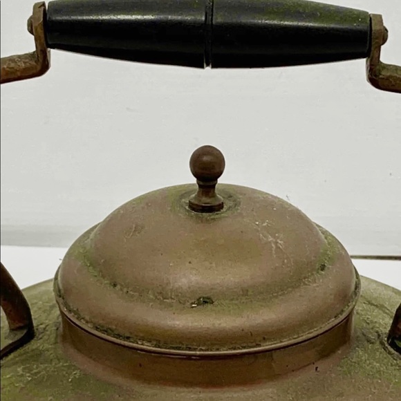 Vintage copper teapot / tea kettle with wood handle *EVC - Picture 6 of 7